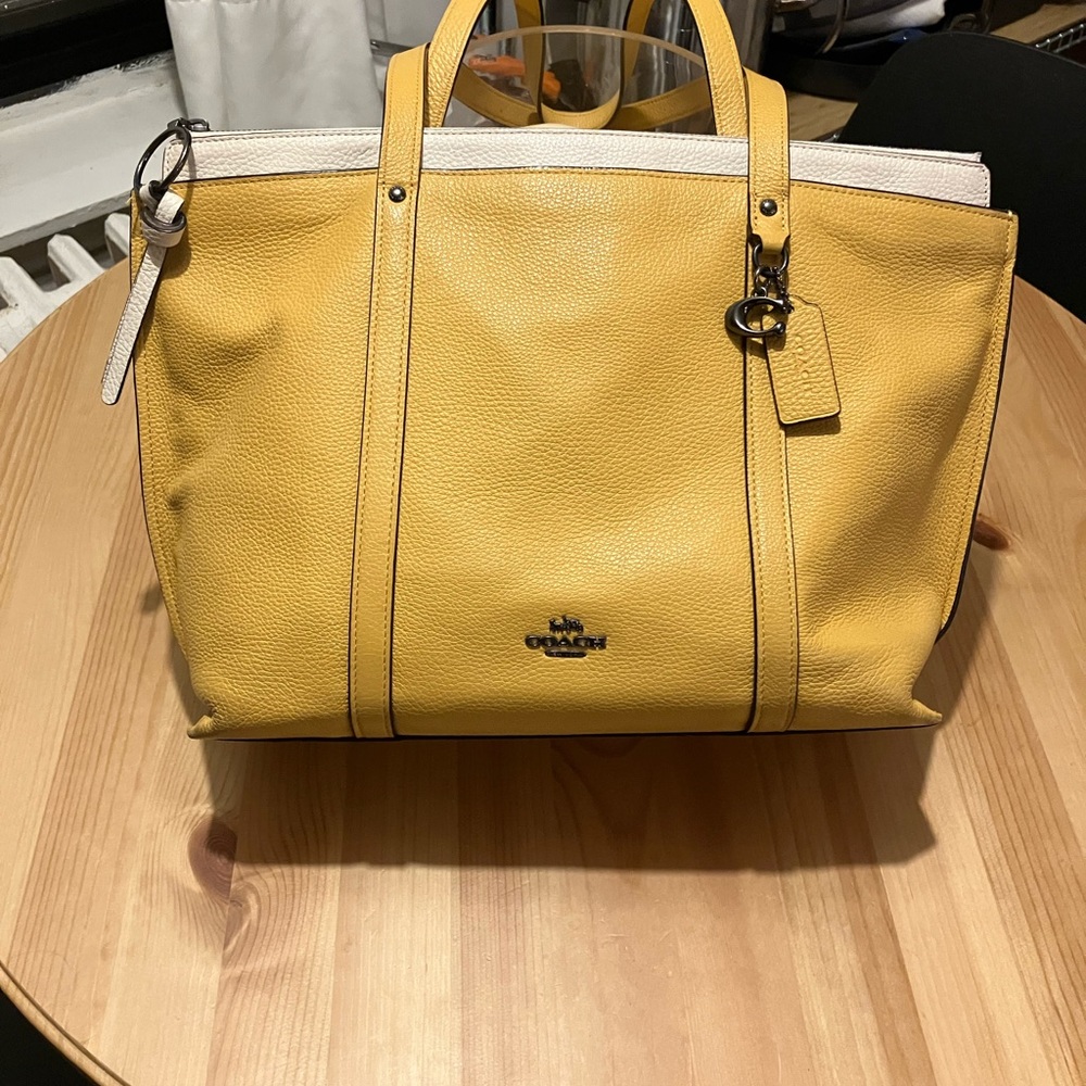 Coach pebble leather tote bag